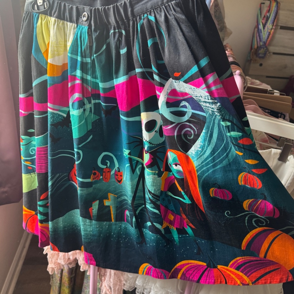 Loungefly Stitch Shoppe Nightmare Before Christmas Skirt - Picture 2 of 3